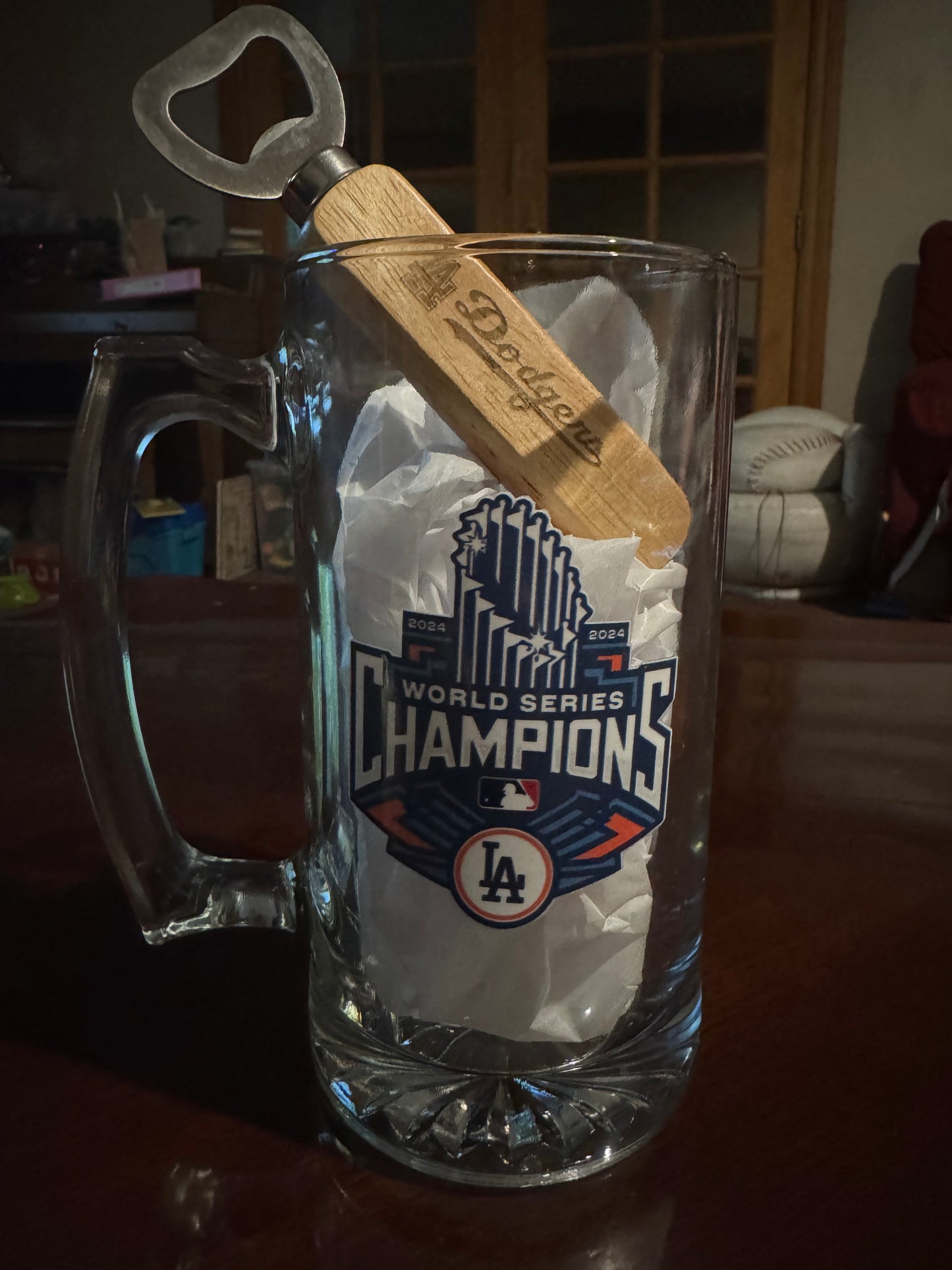 Los Angeles Dodgers 26 oz mug & bottle opener
