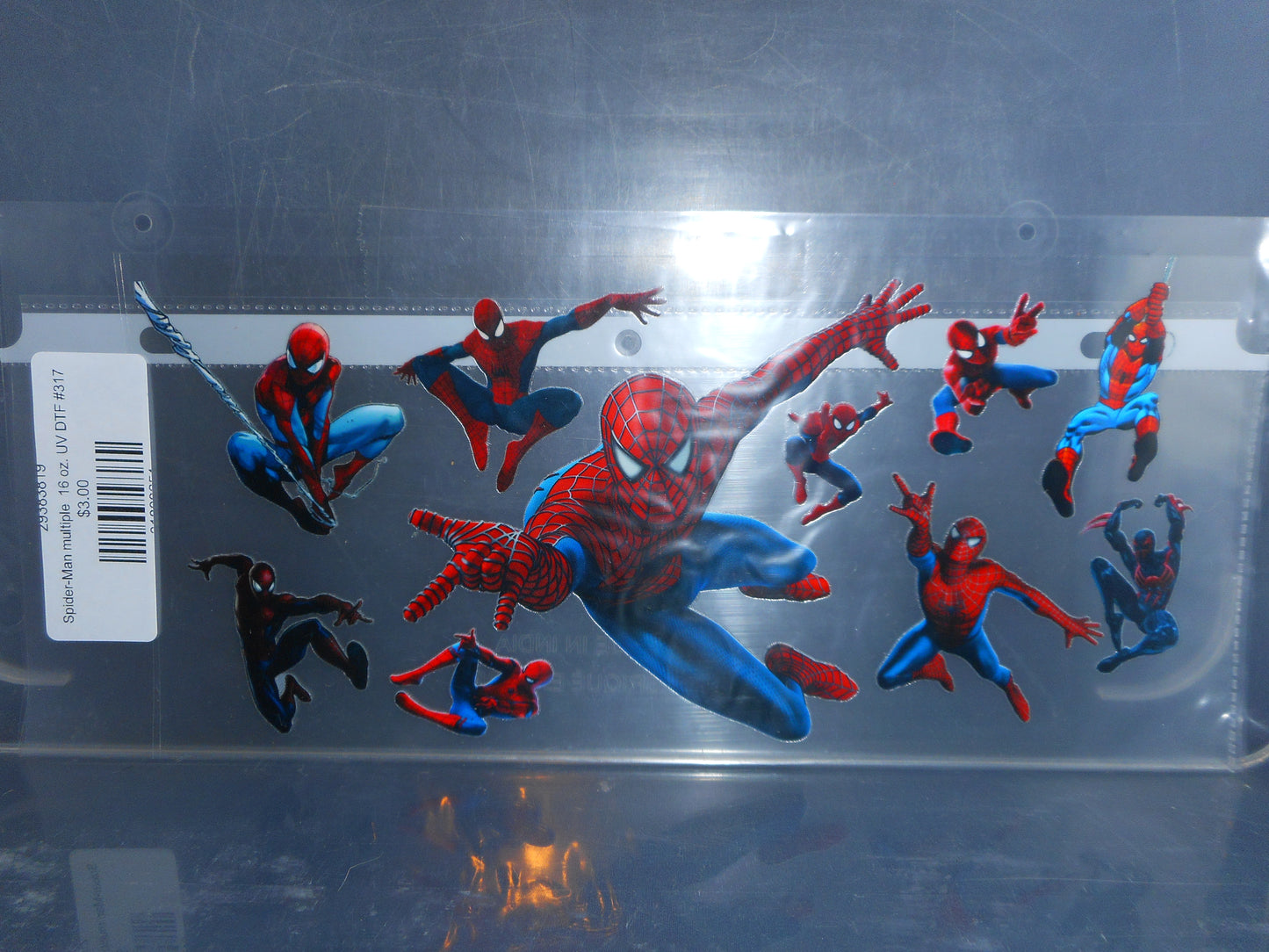 Spider-Man multiple 16 oz. UV DTF #317
