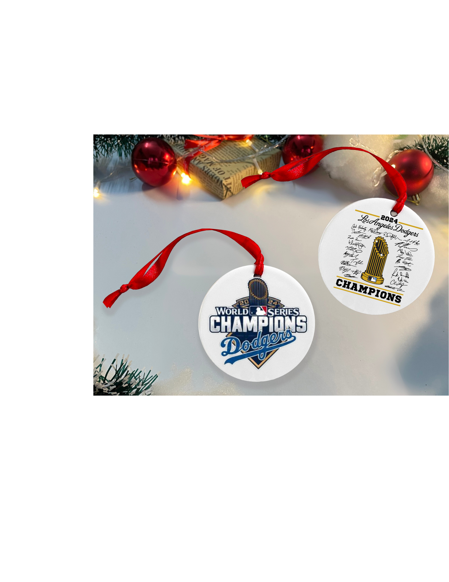 Los Angeles Dodgers Champions 2024 Ornament
