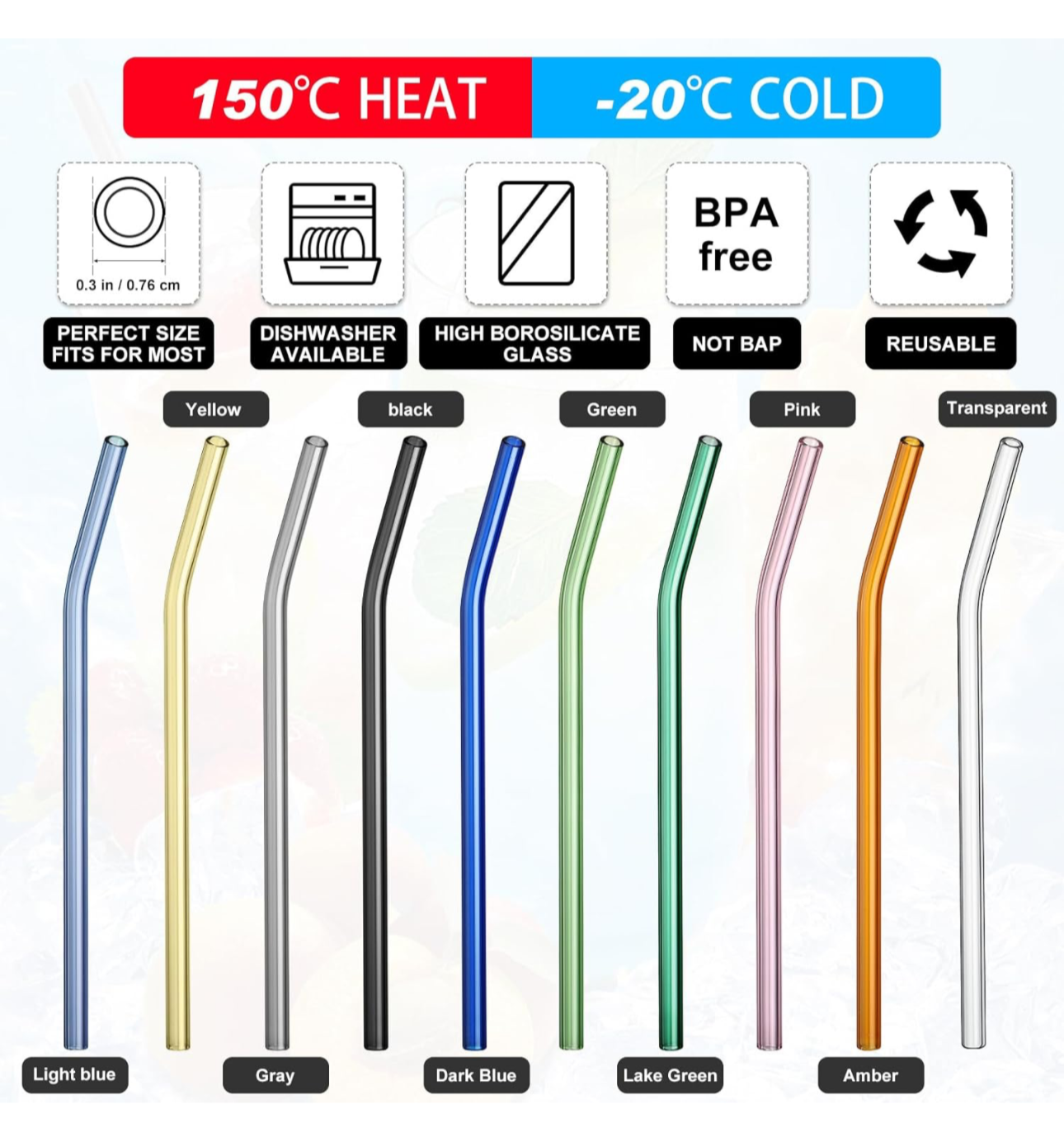 Glass Borosilicate Straw