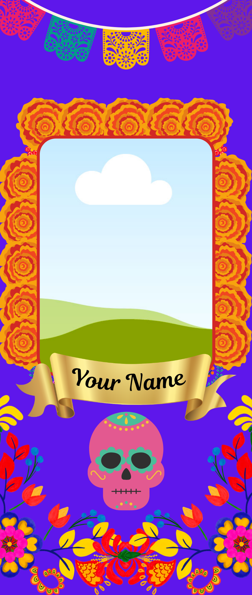 Custom Día de los Muertos Candel Memorial Stickers