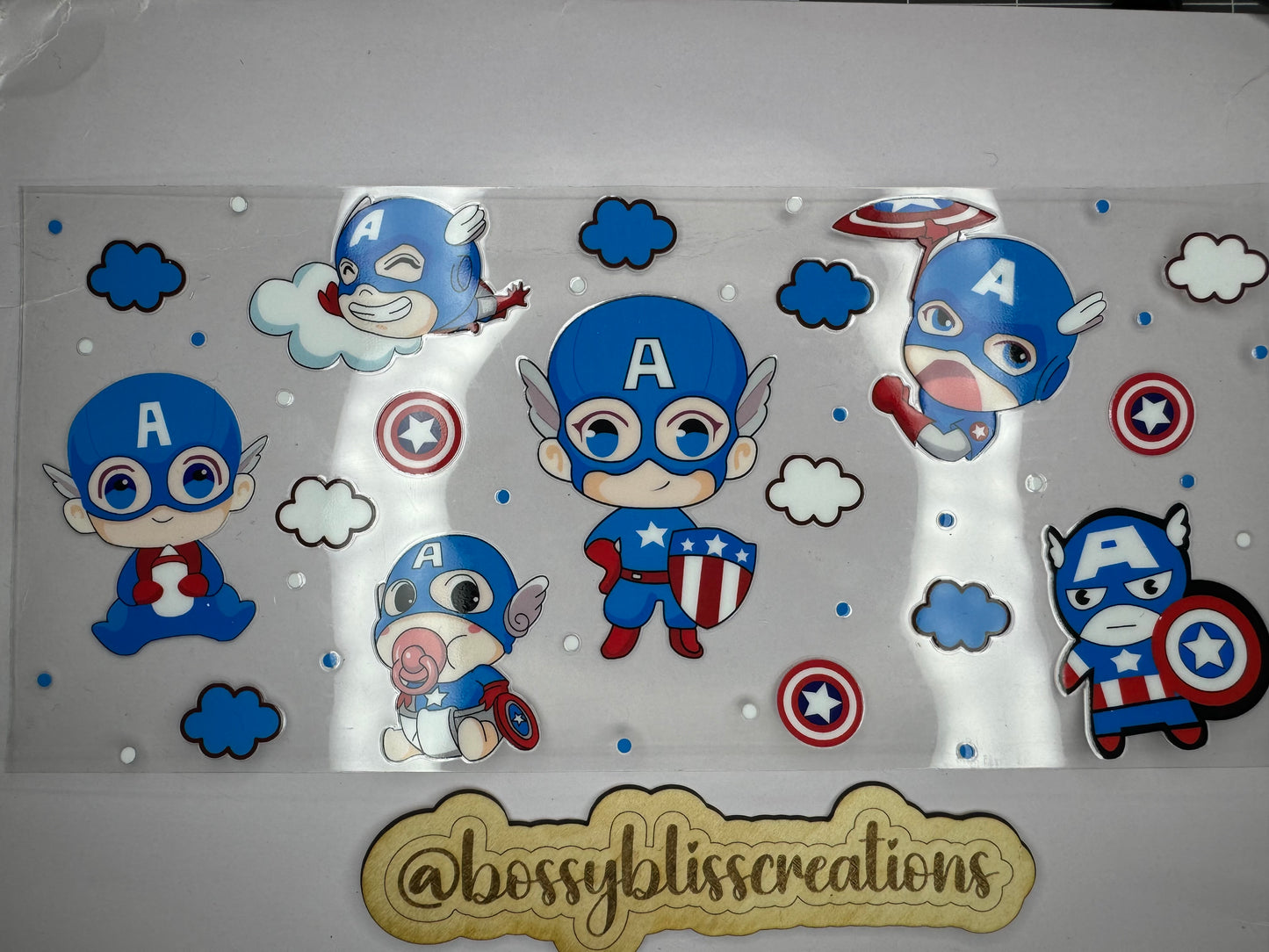 Captain America Baby 16 oz. UV DTF