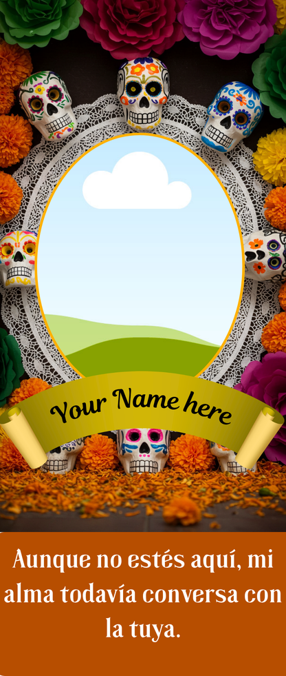 Custom Día de los Muertos Candel Memorial Stickers