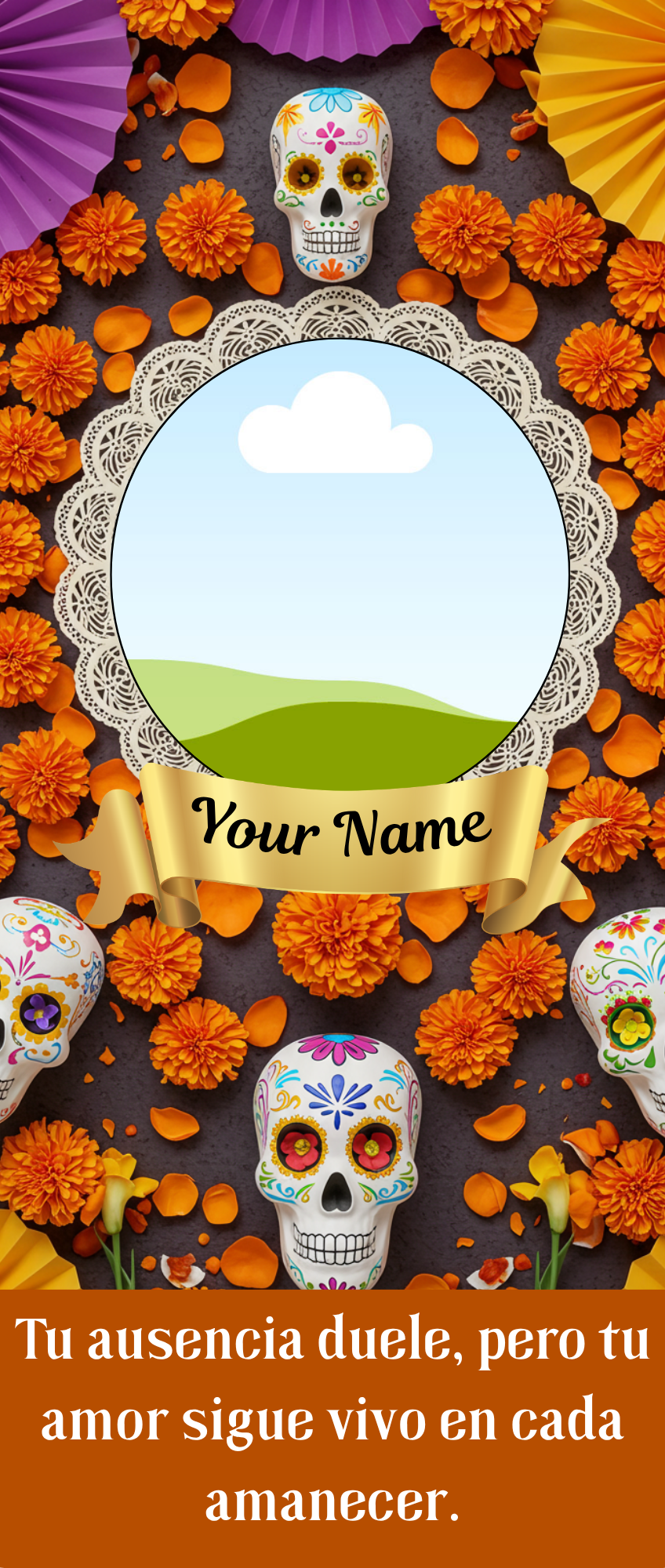 Custom Día de los Muertos Candel Memorial Stickers