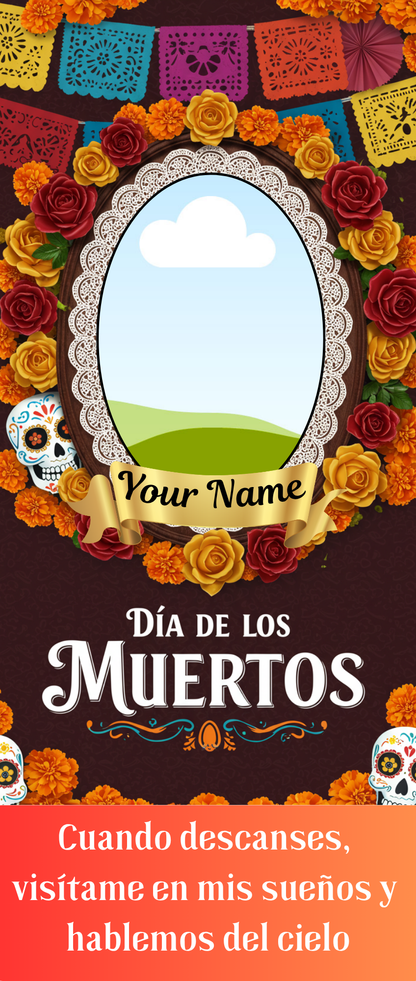 Custom Día de los Muertos Candel Memorial Stickers