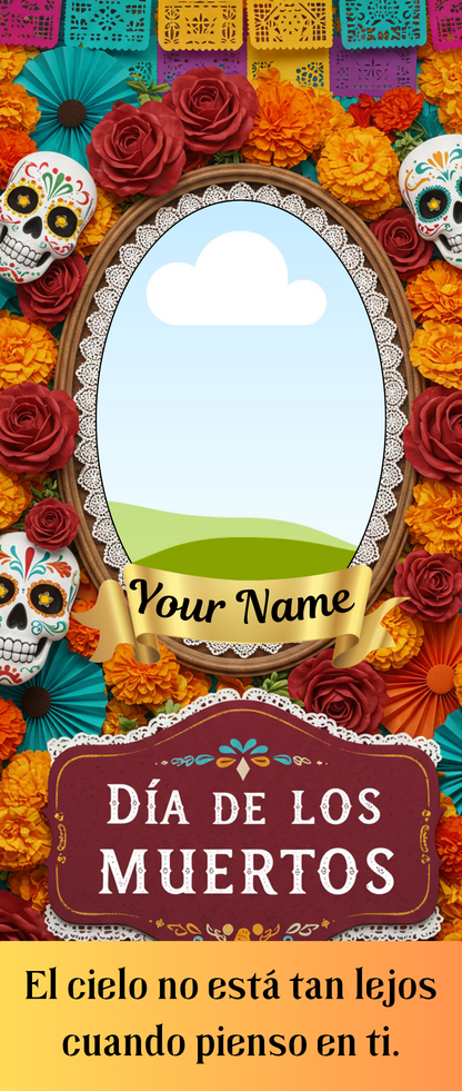 Custom Día de los Muertos Candel Memorial Stickers