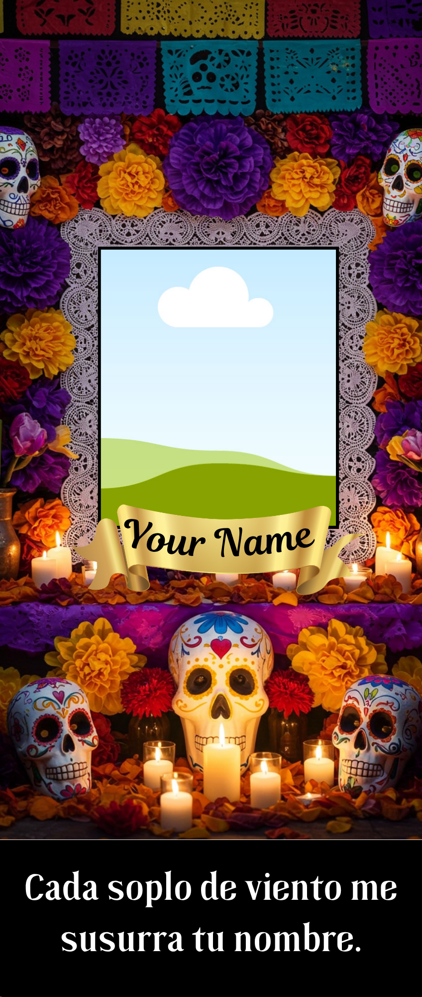Custom Día de los Muertos Candel Memorial Stickers