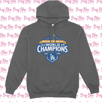 Dodgers World Series Champs Hoodie back-to-back