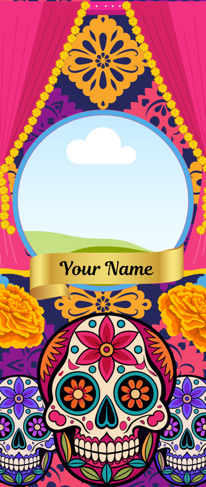 Custom Día de los Muertos Candel Memorial Stickers