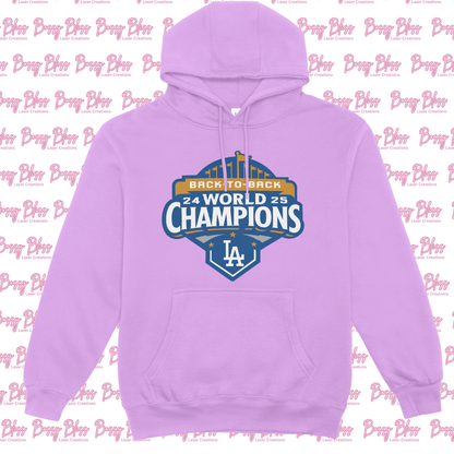 Dodgers World Series Champs Hoodie back-to-back