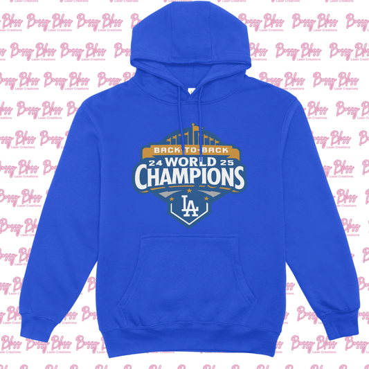 Dodgers World Series Champs Hoodie back-to-back