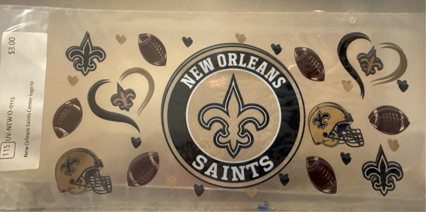 New Orleans Saints logo16 oz. UV DTF #115