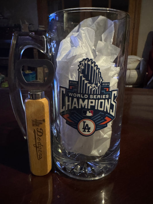 Los Angeles Dodgers 26 oz mug & bottle opener