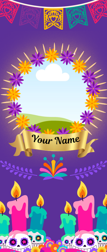 Custom Día de los Muertos Candel Memorial Stickers