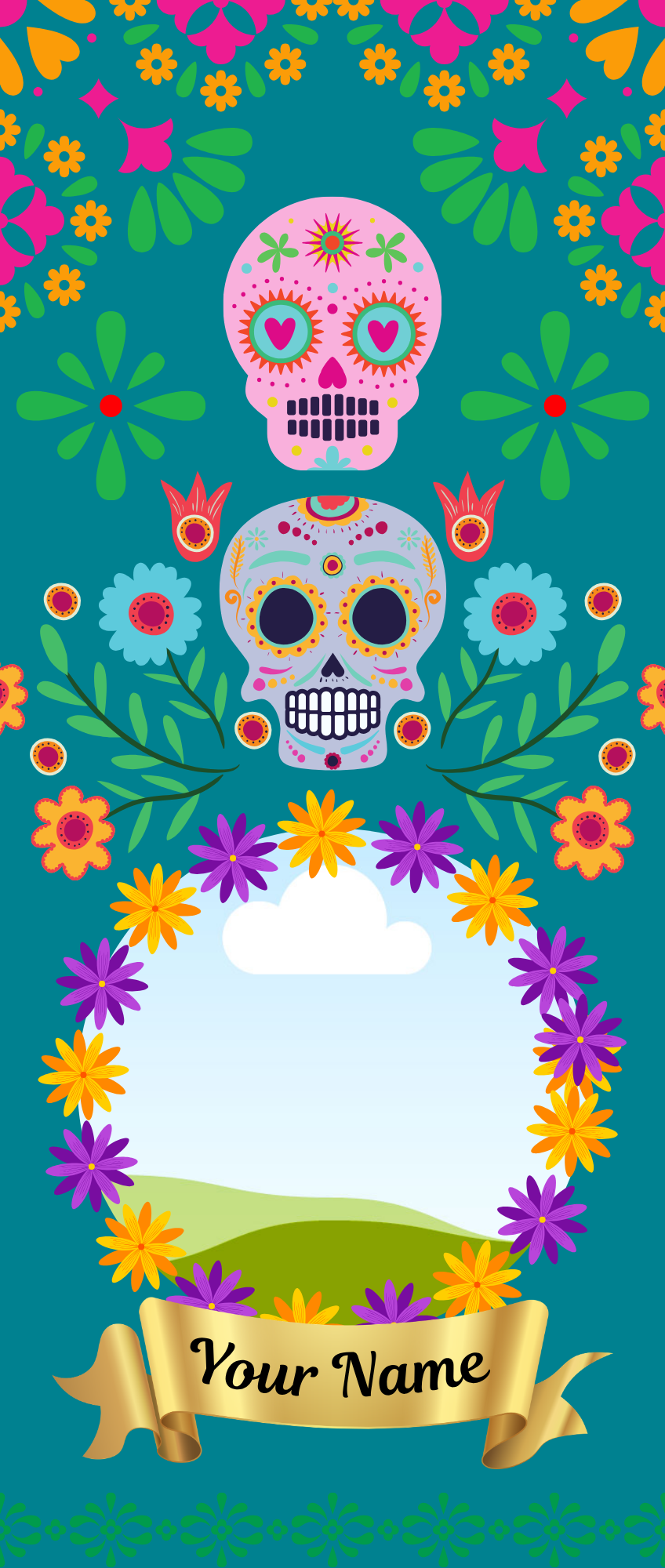 Custom Día de los Muertos Candel Memorial Stickers