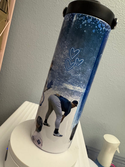 Dodgers tumblers featuring Kike Hernandez inspiration