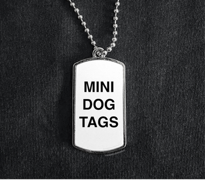 Stainless Steel double sided Photo Dog Tag Photo Pendant with Chain