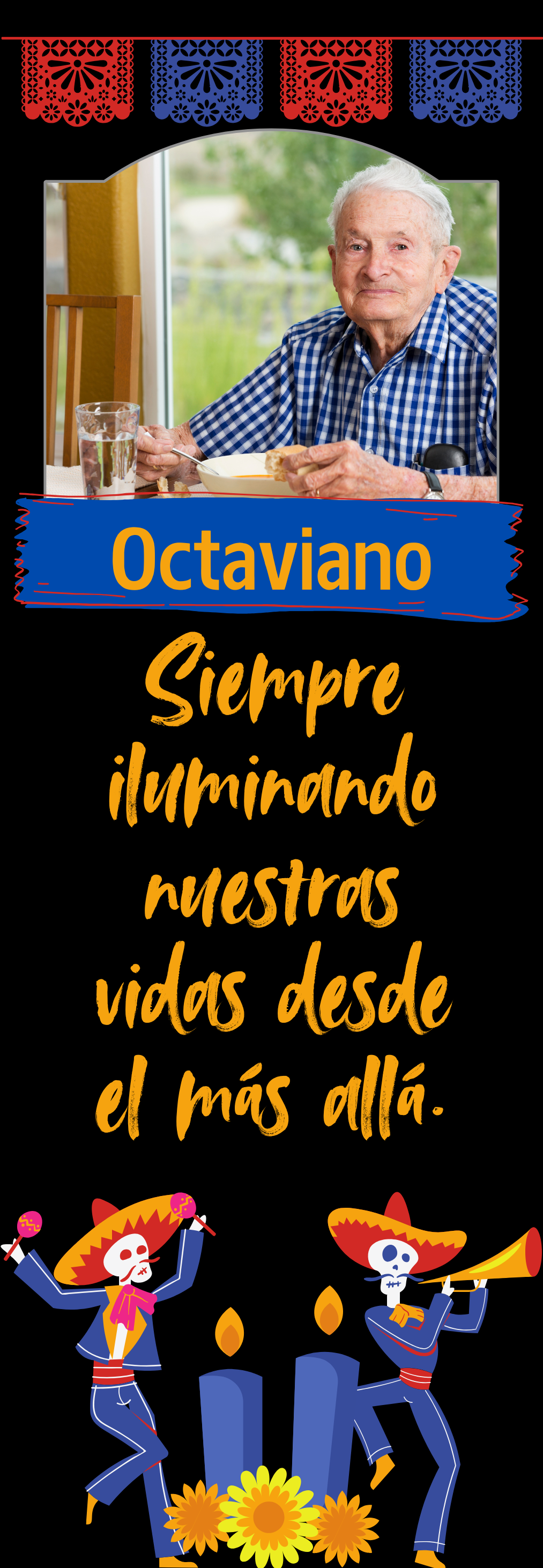 Custom Día de los Muertos Candel Memorial Stickers