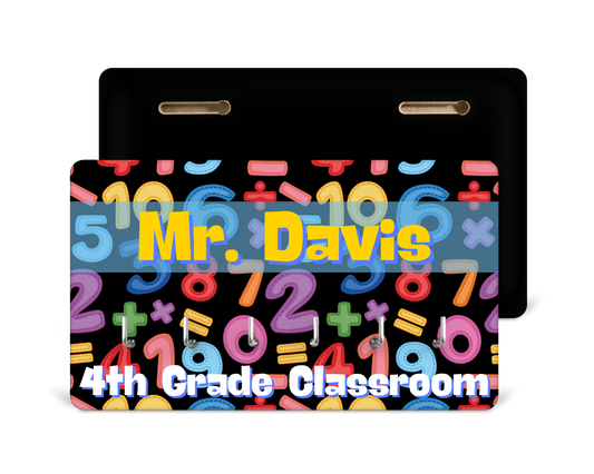 Hall Pass Holder - Math numbers