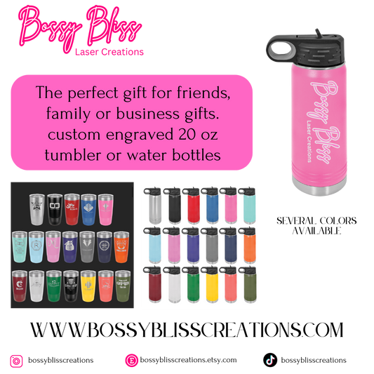 Water bottle 20 oz Polar Camel -personalized