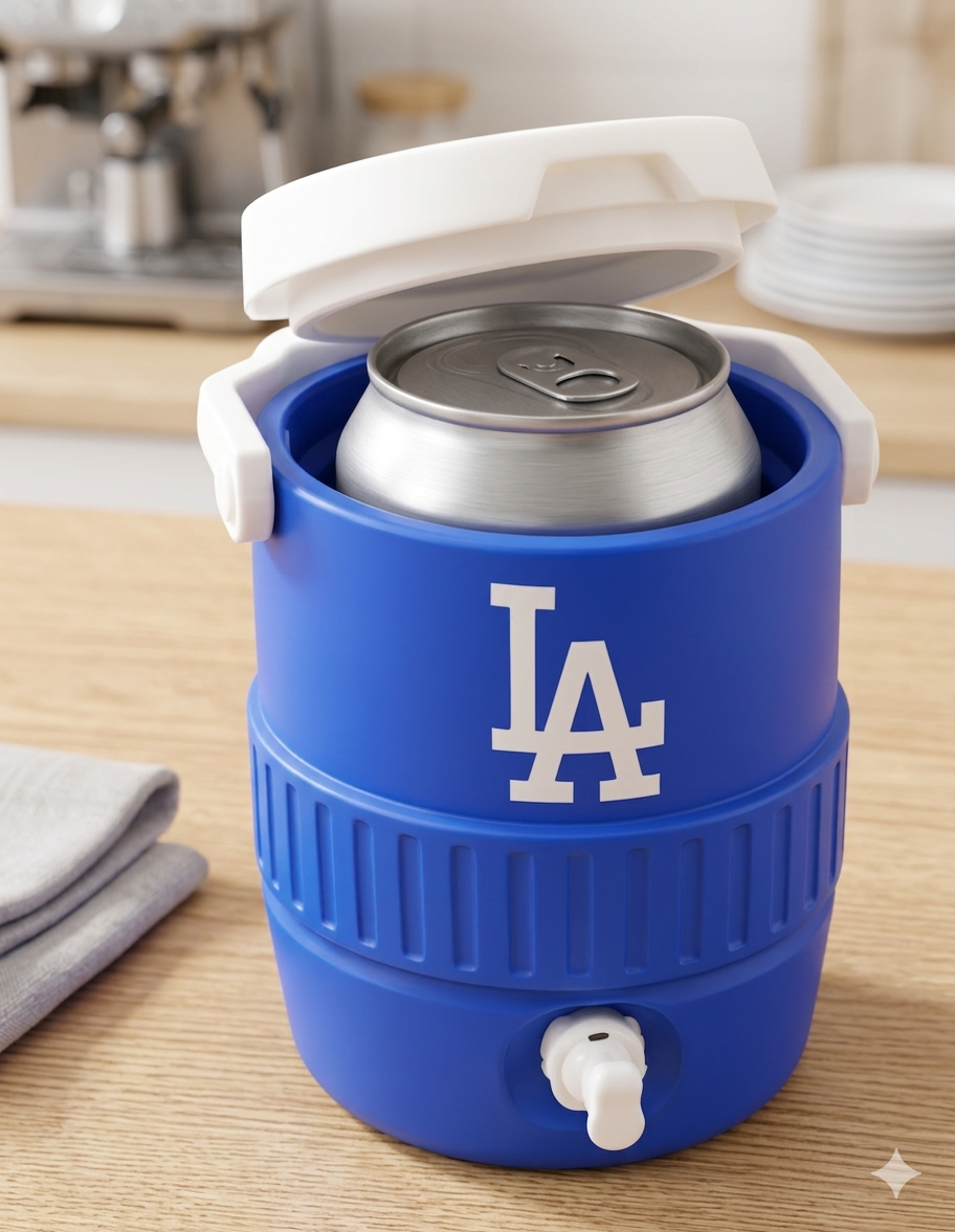 Los Angeles Cooler Jug 12 oz with Lid and handle