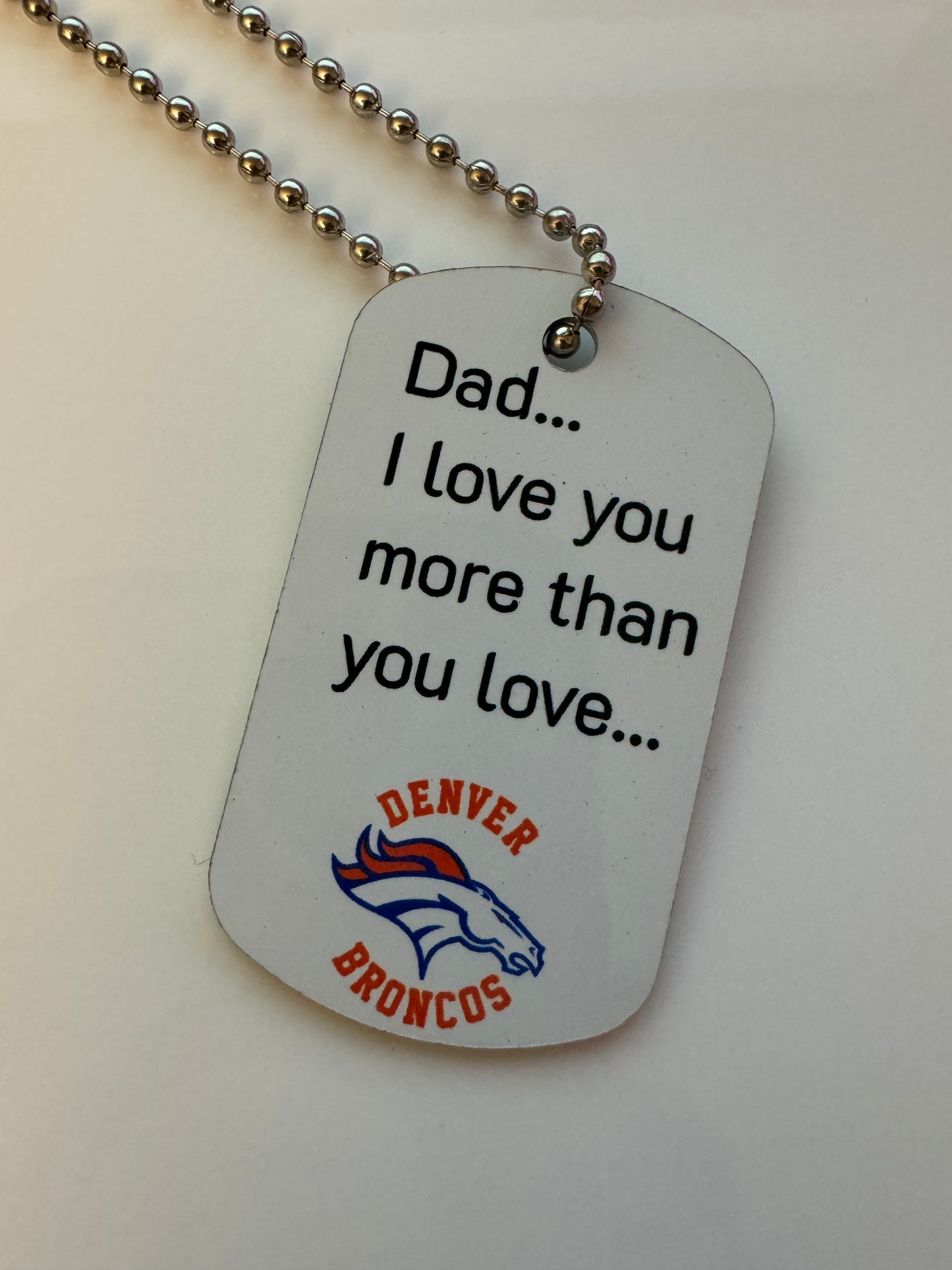 Personalized Dog Tag Photo Pendant with Chain