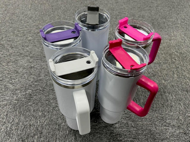 Sublimation tumbler 40 oz with colored handle / stainless steel