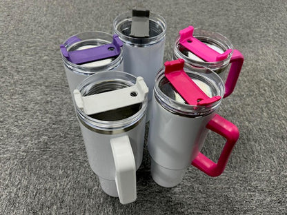 Sublimation tumbler 40 oz with colored handle / stainless steel