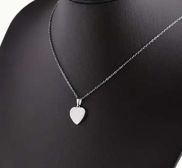 Heart Pendant Necklace Engravable