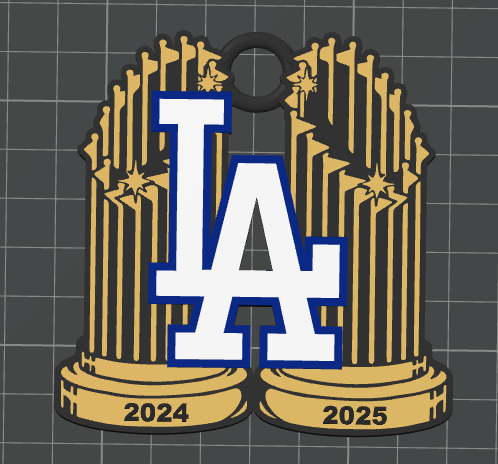 LA Dodgers Ornament Back to Back 2025