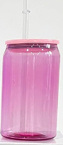 16 oz Transparent Jelly Colored Acrylic Plastic drinking Cans