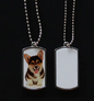 Stainless Steel double sided Photo Dog Tag Photo Pendant with Chain