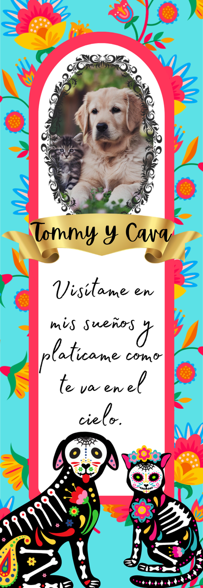 Custom Día de los Muertos Candel Memorial Stickers