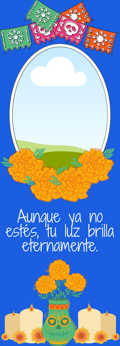 Custom Día de los Muertos Candel Memorial Stickers