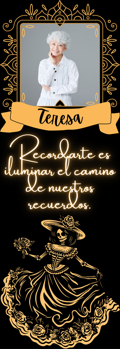 Custom Día de los Muertos Candel Memorial Stickers