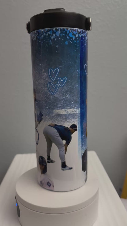 Dodgers tumblers featuring Kike Hernandez inspiration