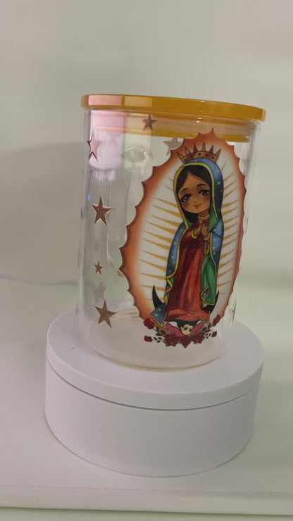 Virgin Guadalupe 17 oz Glass Mug