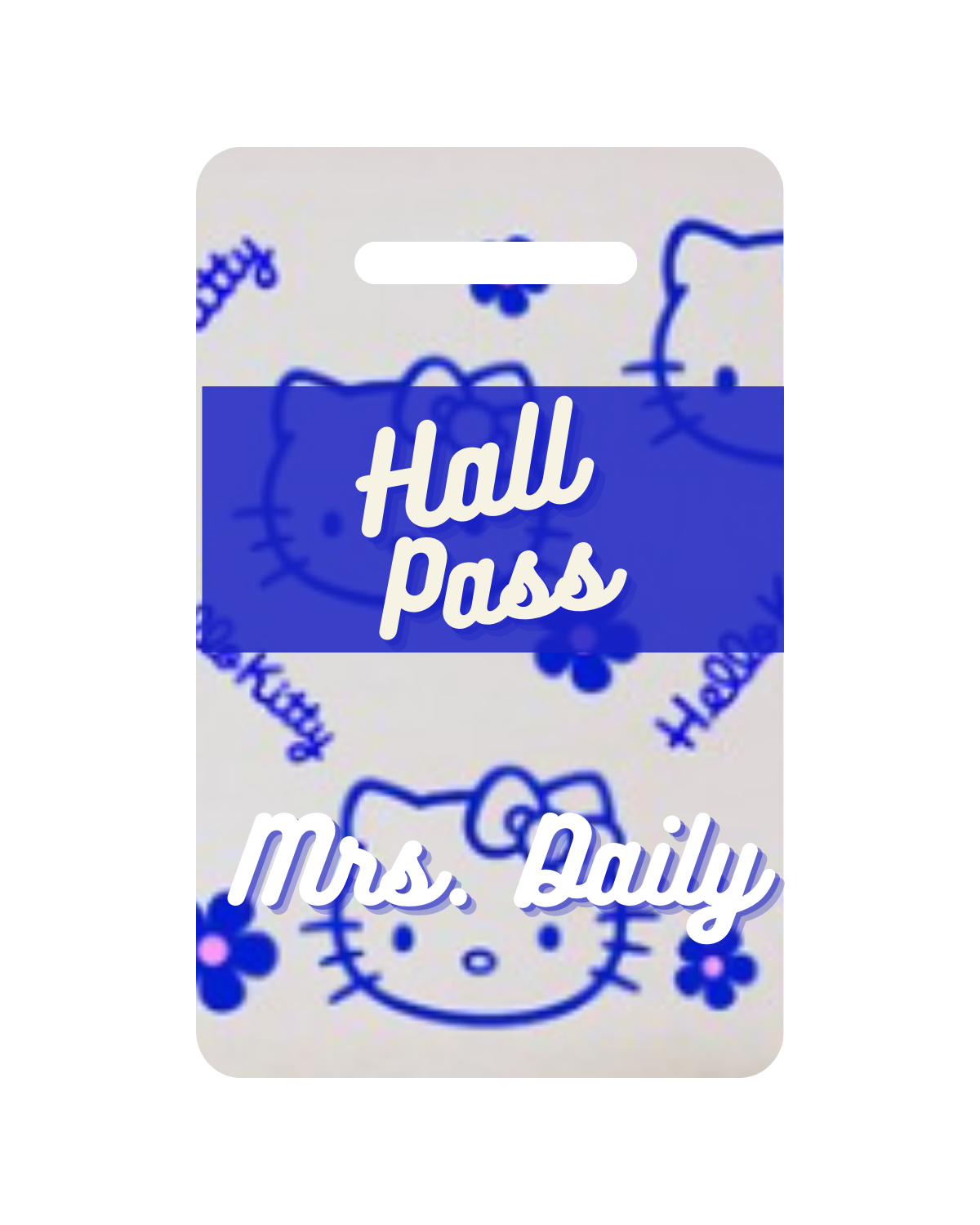 Hello Kitty Blue Hall Passes (Set of 5)